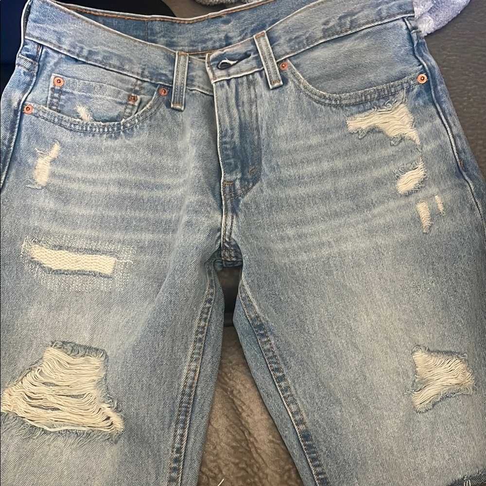 Distressed Light Blue Men's Jean Shorts NWOT
